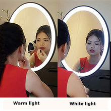 Specchio per il trucco Daylight Led Specchio per il trucco da viaggio Specchio per bagno compatto illuminato da bagno Interruttore tattile ovale Dimmerabile Specchio per medicazione grande Hotel adat
