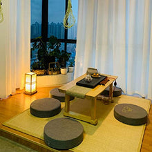 GGoty, cuscino rotondo Futon Tatami per sedia da interni ed esterni, cuscino per sedia da pranzo con finestra a baia e futon, in pietra, colore arancione, 40 x 40 x 10 cm