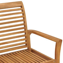 Goliraya Panca Panchina da Giardino a 2 Posti in Legno Massello di Teak,Panca con Braccioli,Panca da Esterno in Legno,Panca in Legno,Divanetto da Giardino per Esterno Legno 112x55x94 cm