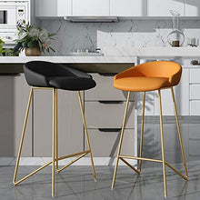 LKLXJ Sgabelli da Bar-sedie da Bar Alte Set di 2-Sgabello Bar Industrial Altezza del Contatore 65cm,Nero Bianco Geometria Cornice Metallica,con Schienali Bassi,Sedile Morbido PU