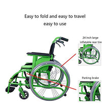 Carrozzine Semoventi, Trasportabili Transit Travel Semoventi, Pieghevoli Rapide Portatile Manuale con Pneumatico Doppio Freno Disabili/Anziani Cameriere Anziani/Disabili A