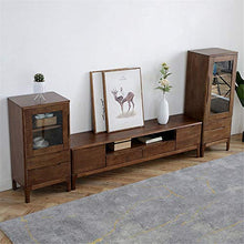 Credenze Torre di stoccaggio del comò con 2 cassetti e 1 Armadio, Armadio di stoccaggio per Living Room (Color : Coffee, Size : 40x50x131cm)