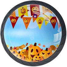Felice Halloween Witch Castle Pomelli per Porta Set di 4 Pomelli per Mobili Manopole per Cassetti Cucina Armadio Vetro