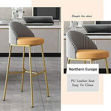 MYAOU Sedie da Cucina Sgabelli da Bar Neri con Schienale Sgabello da Bar in Pelle Grigia per caffè da Salotto Sedie da bancone con poggiapiedi e Base in Metallo, 65 cm / 75 cm
