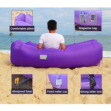 Inflatable Sofa Poltrona Gonfiabile Divano Gonfiabile Amaca con Cuscini incorporati e Borse portaoggetti, Facile da trasportare, Senza Pompa, Resistente all'Acqua e allo Strappo