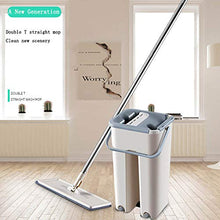 SSAYY Spray Mop Mop Piatto Spremiagrumi Secchio per Strizzare La Mano Mop in Acciaio Inossidabile Sistema di Pulizia E Bagnatura Automatica Lavaggio A Secco Mop in Microfibra Pavimento