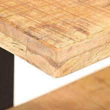 Tidyard Comodino 50x40x40 cm in Legno di Mango Grezzo,per Soggiorno, Camera da Letto, Balcone,può Servire Come Comodino, Armadietto, Tavolino