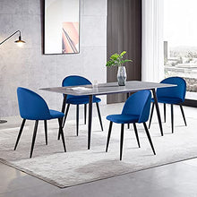 OFCASA Set di 2 sedie da pranzo in velluto verde con schienale imbottito e gambe in metallo nero, sedia per soggiorno, ufficio, sala ristorante