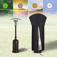 Moligh doll Copertura per Riscaldatore per Patio Protezione per Mobili Rotonda Esterna da Giardino Impermeabile Resistente Resistente All'Acqua con Custodia, Nera