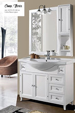 Mobile sottolavabo con lavabo e specchio Ilaria 105 cm Per Arredo Bagno Bianco classico