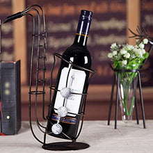 Fesjoy Vino Rack in Stile,Metallo Vino Rack Sax Bello E Pratico Portabottiglie Vino Creativo del Supporto Bottiglia Pratica Artigianato Ornamenti