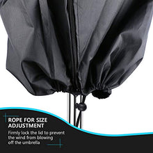 RATEL Copertura per ombrellone, Per Ombrellone Impermeabile Traspirante Copertura da 9ft a 11ft Coprire 210D Poliestere Oxford alla Protezione per Ombrellone da Giardino-260 x 40/50/64 cm (nero)