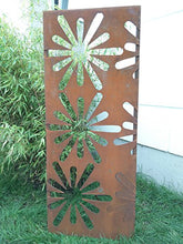 Zen Man - Parete frangivista da giardino, in metallo, effetto ruggine, B75H150 cm, 1 mm