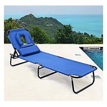 tayer 2pcs Lettino Prendisole da Giardino Pieghevole con Cuscino e Foro di Lettura, Lettino a Sdraio per Prendere Il Sole, per la Poltrona all'aperto della Spiaggia del Giardino