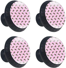 Simpatico criceto testa modello rosa Pomelli per Porta Set di 4 Pomelli per Mobili Manopole per Cassetti Cucina Armadio Vetro