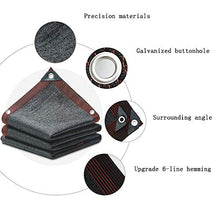HTL Durable NA 12-Pin Shading Net, panno spesso ombreggiante, utilizzato per il raffreddamento e ombreggiatura funzione di giardino, balcone, tetto. tasso di ombreggiatura 90%, nero, 3 m x 7 m