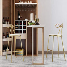 GYPPG Barstools Bar Stool Backrest Footrest Counter Chairs Cafe Kitchen Leisure Dining Faux Leather Upholstered Living Room Gold Metal Legs Creative Simple Dressing Chair