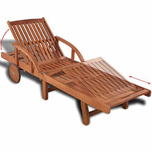 Tidyard Lettini da Giardino, Lettino Prendisole in Legno Massello di Acacia 200x68x83 cm