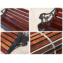 LXLH Panca da Giardino Panchina Panchina da Giardino Panchina da Giardino da Esterno, Panchina da Giardino Resistente alle intemperie con Schienale e braccioli, Panca da Veranda con Telaio in all