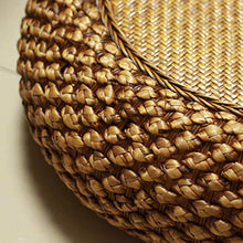 LTINN Cuscini in Tatami Fatti a Mano, per Camera da Letto, Meditazione della casa, Rattan Naturale, Struttura in Erba e Legno, Piatto e Compatto