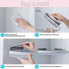 Mensola da doccia a parete in acciaio inox con ventosa per doccia ad angolo, senza foratura, per bagno, cucina, colore: rosa