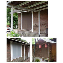 Oupai Tenda a Vela Esterno Ombra Rullo, Rullo Esterna Up Shade avvolgibili saracinesche for Patio Portico Pergola Deck Gazebo Yard Privacy Screen Roll Down Blinds 90% Sun Blocco con Gommini