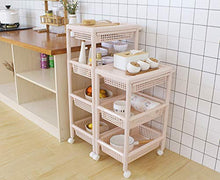 &ripiano di stoccaggio Dell'organizzatore di immagazzinaggio cremagliera, Cucina Bagno Mensola di rotolamento del carrello spesa Food Storage carrello del basamento della Salva Spazio Scaffale di fini