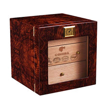 20 Sigari Raffreddamento Humidor Tre Piani Dello Spazio Legno Di Cedro Cigar Idratante Governo Esterno Igrometro Cottura Processo Cabinet Trasparente ( Color : Red , Size : 24*26*24cm )