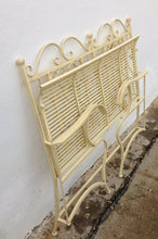 Clever-Deko Loverbank - Panchina da giardino in ferro battuto, colore: panna e bianco, in ferro battuto