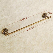 HYYDP Parete Porta Salviette Portasciugamani Retro Bagno a Muro in Ottone scolpito con portasciugamani Appendiabiti Accessori Bagno (Size : 70cm)