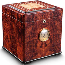 ChangDe-- Cigar Box, Cigar Humidor Legno di Cedro Cigar Box Idratante Box Piano Vernice Grande capacità può Contenere 100 (Size : 26x26x28.8cm)