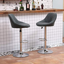 HCYY Set di 2 sgabelli da Bar Blu, sgabelli da Cucina Regolabili in Altezza sgabelli da Bar in Pelle PU con poggiapiedi Base cromata Alzata a Gas, sedie da Bar Moderne per bancone dell'isola dell