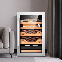 Armadio per Sigari Elettronico Intelligente Umidificatore per Sigari A Temperatura E umidità Costanti Ripiano in Legno di Cedro Sistema di Controllo Intelligente