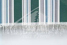 Tenda da Sole con Kit Ganci e Anelli in Tessuto Multirighe Resistente da Esterno o Balcone Misura cm 140x300 Dis.4 Colore Verde