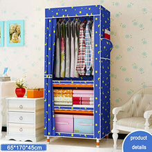 JFFFFWI Armadio Semplice Armadio in Tessuto di Oxford in Legno Massiccio assemblato 65 * 170 * 45cm (Colore: A)