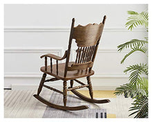 XinQing-Sedia a Dondolo American Country Doccia Sedia a Dondolo Poltrona Schienale in Legno massello per Riposo Pigro, Adatto per Ufficio, Camera da Letto, Studio, Giardino 57x81x105