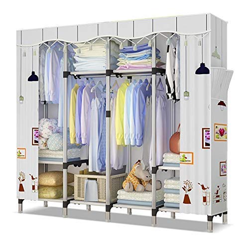 MKXF Armadio Pieghevole Camera da Letto Soggiorno per Bambini Dormitorio Camera in affitto Armadietto per Vestiti Antipolvere