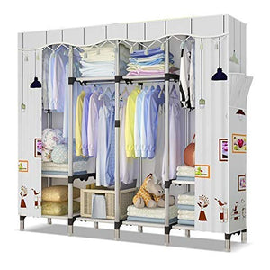 MKXF Armadio Pieghevole Camera da Letto Soggiorno per Bambini Dormitorio Camera in affitto Armadietto per Vestiti Antipolvere