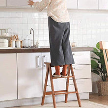 Sgabello Legno Scala a pioli Pieghevole Walker Sgabello / 3 Scala a pioli, di Legno Dining Chair Fiore Spugna Chair Stair Chair esteso Bar Stool At Home Attrezzo da Giardino Heavy Duty Max.