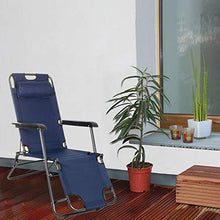 SPRINGOS Lettino Lettino Relax Lettino da Giardino Realizzato in Metallo Pieghevole per Il Tempo Libero