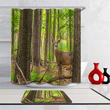 LIYAN Combinazione Bagno. Immagini Chiare E Colori Vivaci Rendono Il Tuo Bagno Pieno di Vita. Accessori da Bagno. Foresta. Cervo di Whitetail.