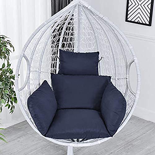 Yxxc Cuscino per Sedia a Dondolo Lavabile Antiscivolo Indoor Outdoor, Cuscini per Sedia a Dondolo per Amaca Cuscini Morbidi per Sedia in Tinta Unita, Cuscini per sedie a Cesto sospesi Blu