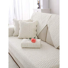 BAIDUN Copridivano Angolare con Penisola, Chaise Longue Copridivano a Forma di L Lavabile Fodere per Divano in Cotone Jacquard, 1/2/3/4 Posti Fodera AntiGraffio per Gatto C beige-110×240cm