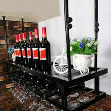 YWYW Ferro da Stiro in Stile Industriale retrò Bar Ristorante Portabicchieri Appeso Bar Decorazione Portabottiglie Portabicchieri Portabicchieri Appeso (Dimensioni: L100 * W30CM)