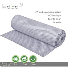 Haga®, protezione visiva per terrazze e balconi, in rattan di polietilene, di colore grigio argento, 0,9 m di larghezza (merce al metro)