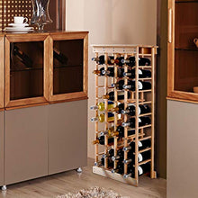 Goplus Scaffale Porta Vino per 44 Bottiglie, Portabottiglie in Legno 113x46,4x27,6 cm