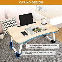 Tavolo da picnic all'aperto Tavolo pigro Letto Pieghevole Tavolo pieghevole, Scrivania PACINA PIEGABILE (STAND), Tavolo da lap multifunzione con slot e slot a tazza per mangiare, Lettura, Lavorare, Gu