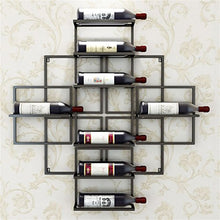 PanYFDD Portabottiglie da Parete Portabottiglie da Vino Appeso -Tavoli da Vino 8 Bottiglie-Nero, 80cm Bar Ristoranti Cucina