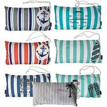 Homelevel Cuscino da spiaggia, 55 cm x 30 cm, con cordoncino, imbottito, per lettino da viaggio, spiaggia, piscina, spiaggia, giardino, da viaggio