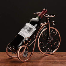 RINGLICHT F Portabottiglie Ferro Battuto, Organizzatore Bottiglie Vino, Accatastabile Borracce Bottiglie Portabottiglie, Creativo Una Bottiglia di Vino Rosso E Un Calice